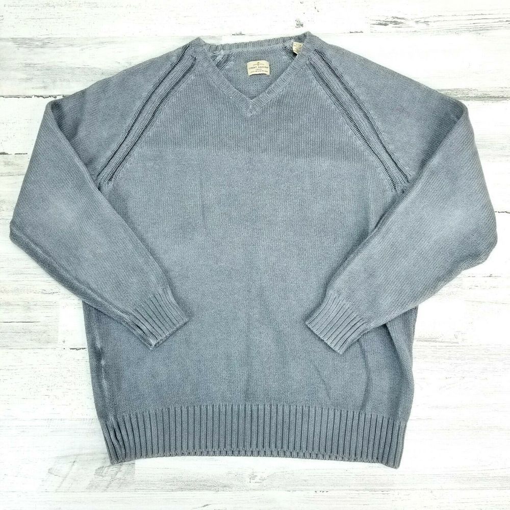 Mens Large Gray Tommy Bahama V-Neck Sweater